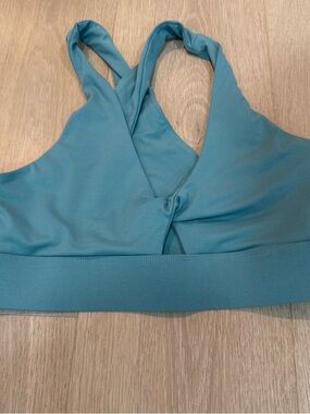 Fabletics Blue-Green Twist-Front Sports Bralette